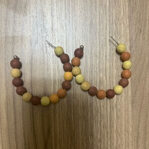 Sassy Jones Brown and Yellow Beaded Earrings